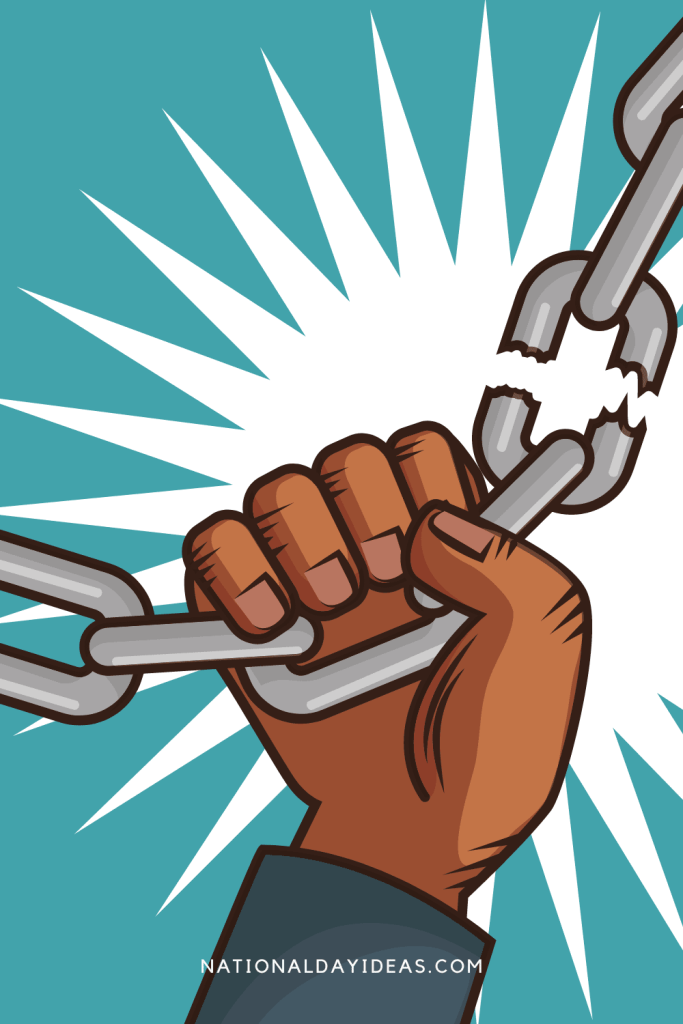 icon of a black hand breaking a chain