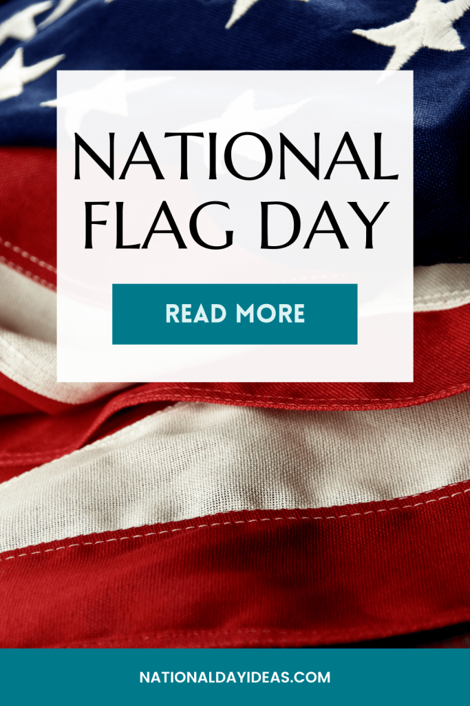How to put American flag with the text overlay that says national flag day: read more