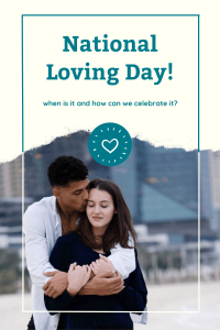 Photo of an interracial couple hugging